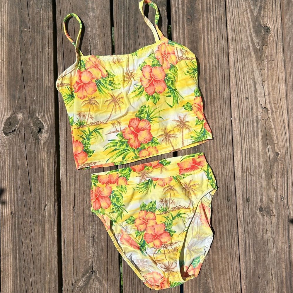 Vintage Venus Hawaiian Print Bikini